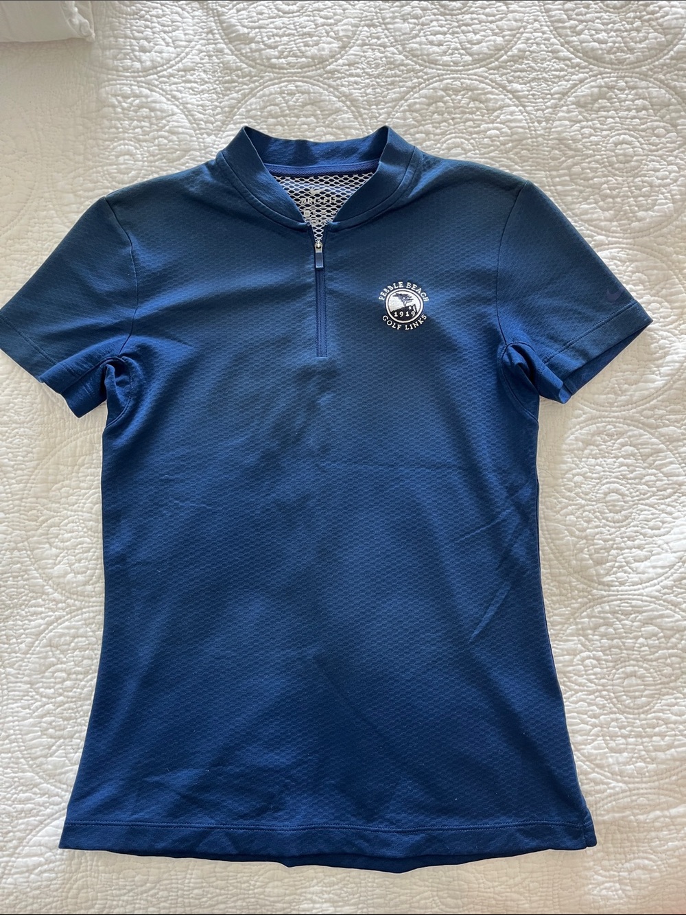 Pebble Beach Golf Links XS Golf Polo Navy Half-Zip